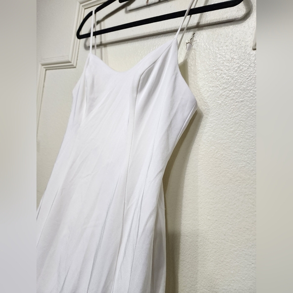 Lulus Extravagance White Ruffled Organza Mermaid Maxi Dress 4 Wedding Bridal - Picture 9 of 11